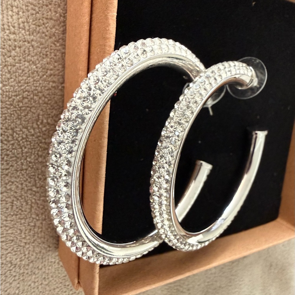 Gorgeous, Elegant Silver Hoop Earrings